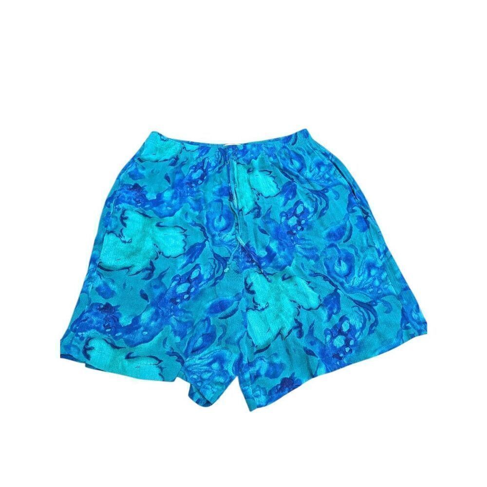 Koret Abstract Blue Shorts Women's Size XL